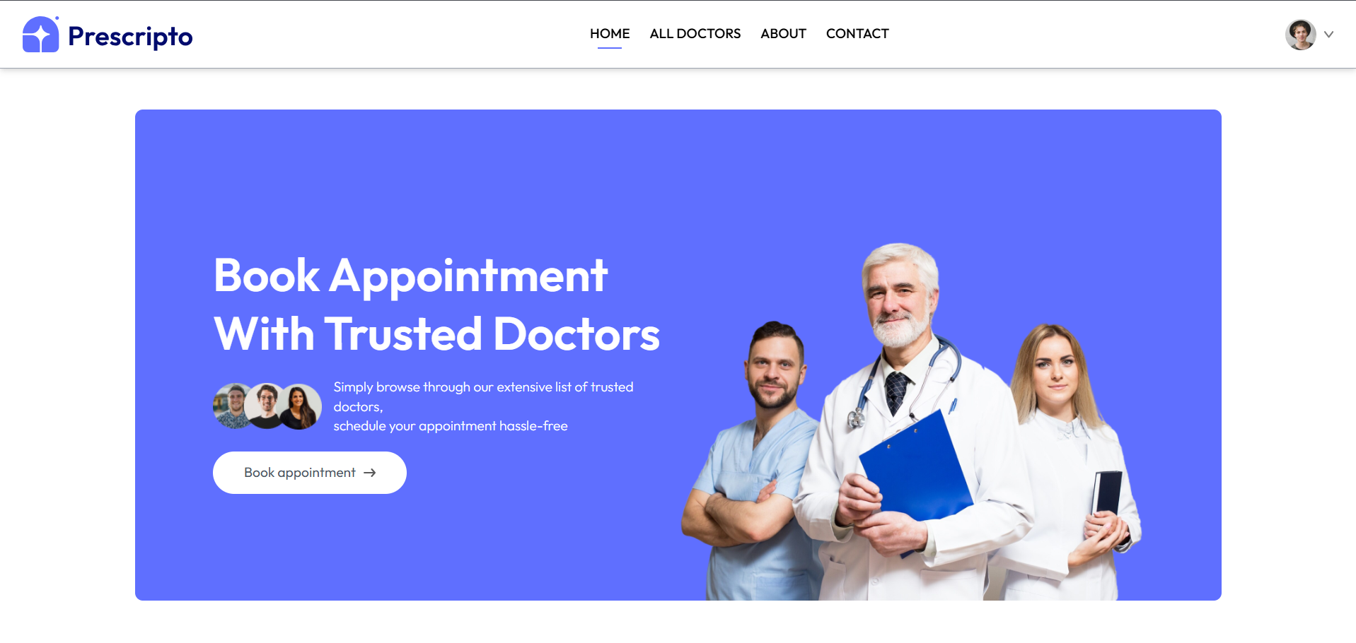 Prescripto - Full-Stack Appointment Booking System