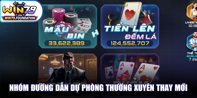 Link Win79 Mới Nhất Cập Nhật, Tuyệt Đối Không Bị Chặn 3 Nhóm đường dẫn dự phòng thường xuyên thay mới, không bị chặn
